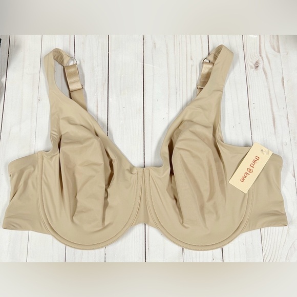 ThirdLove Second Skin Unlined Minimizer Bra  42E Nude NWT - Picture 2 of 9